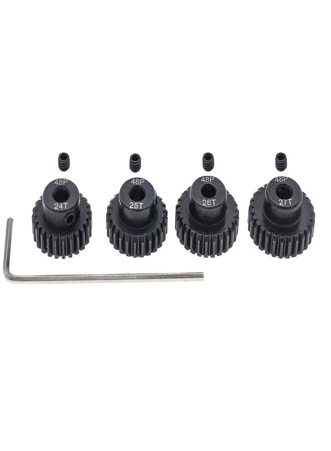 GTHELE 4pcs 48P Pinion Gear 3.175mm Set Hardened 24T 25T 26T 27T 48DP Pitch Gears RC Upgrade Part with Screwdriver - Image 4